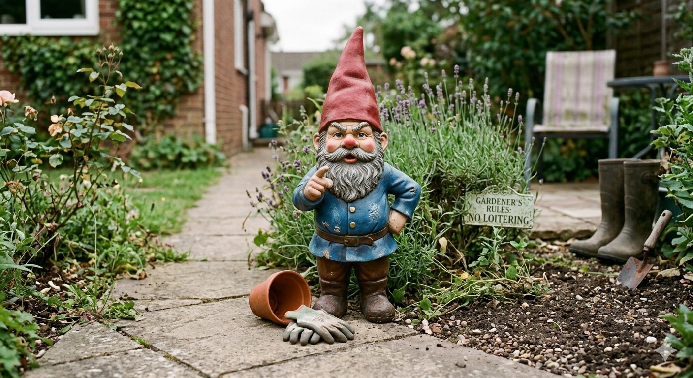Garden gnome statue