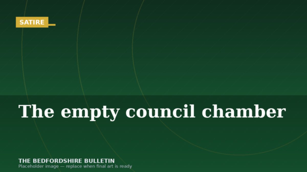 Empty council chamber